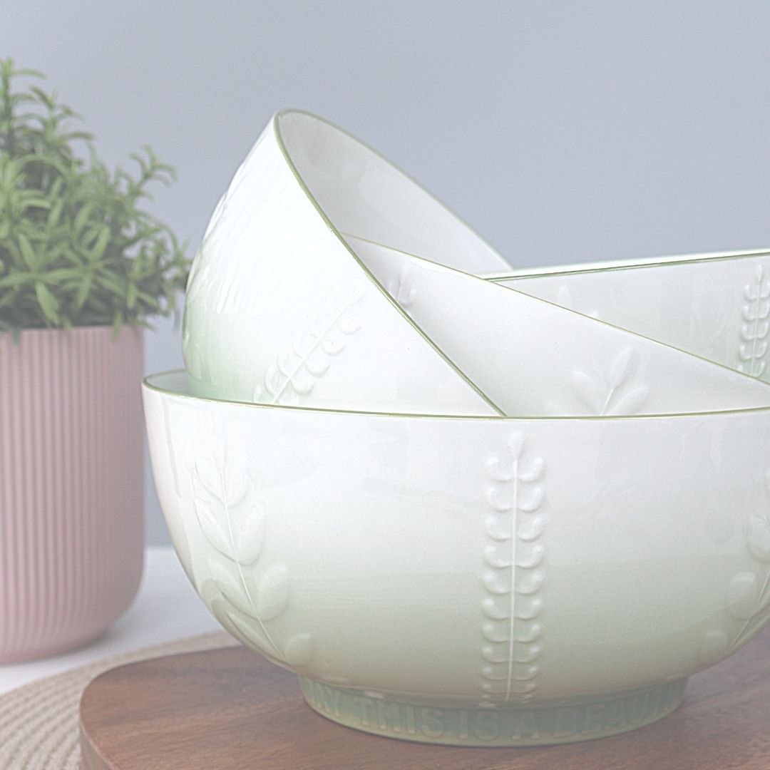 Ombre Vines Porcelain Soup Bowl