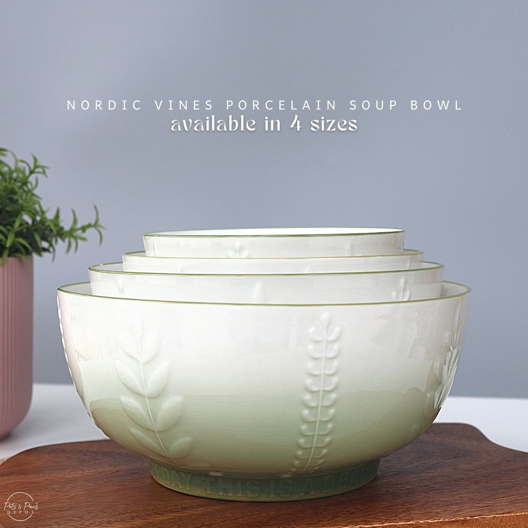 Ombre Vines Porcelain Soup Bowl