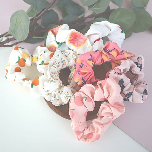 Korean Style Fruit Patterned Scrunchie Hair Tie