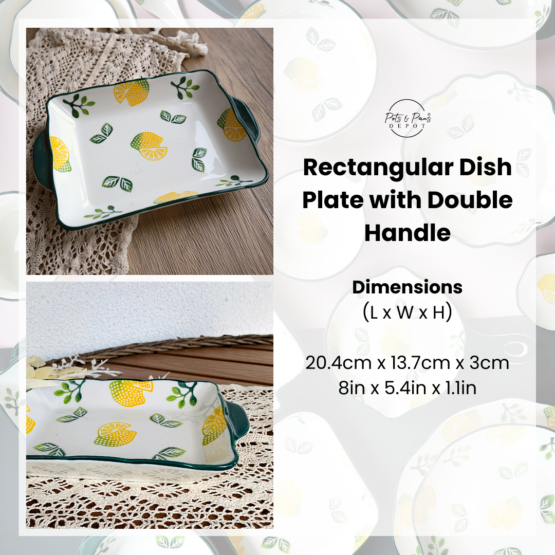 Printed Ceramic Dish: Lemon Series