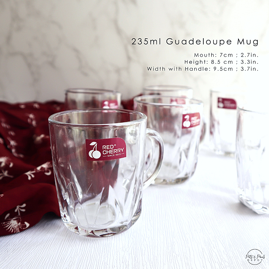 Red Cherry Glass Short Mug