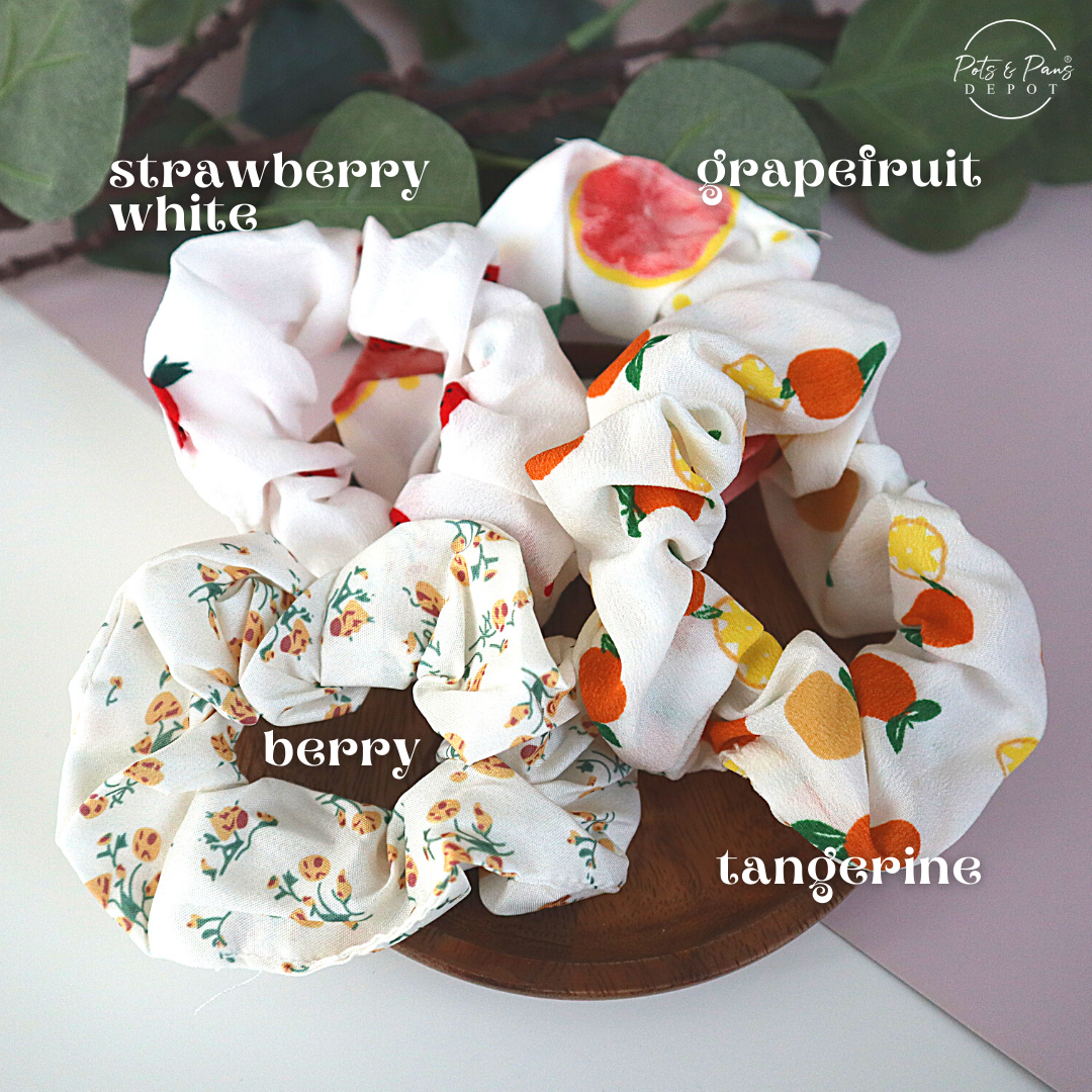 Korean Style Fruit Patterned Scrunchie Hair Tie