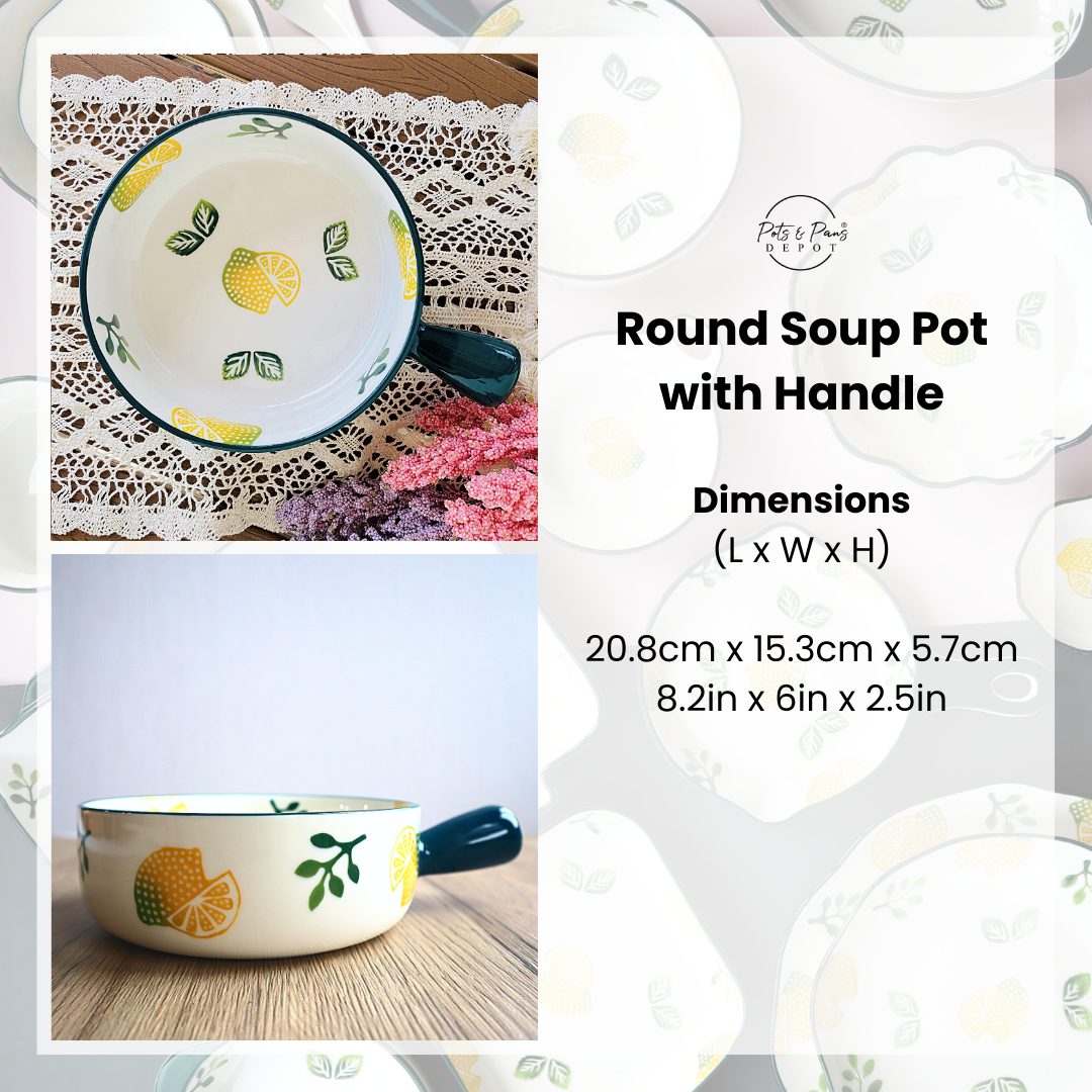 Printed Ceramic Dish: Lemon Series