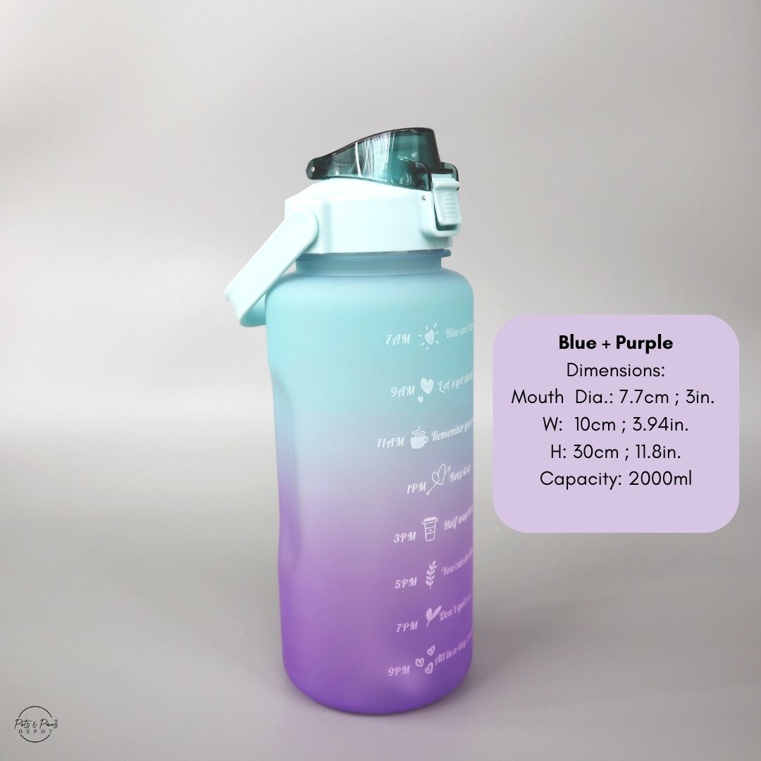 Ombre Sports Water Bottle 2000ml