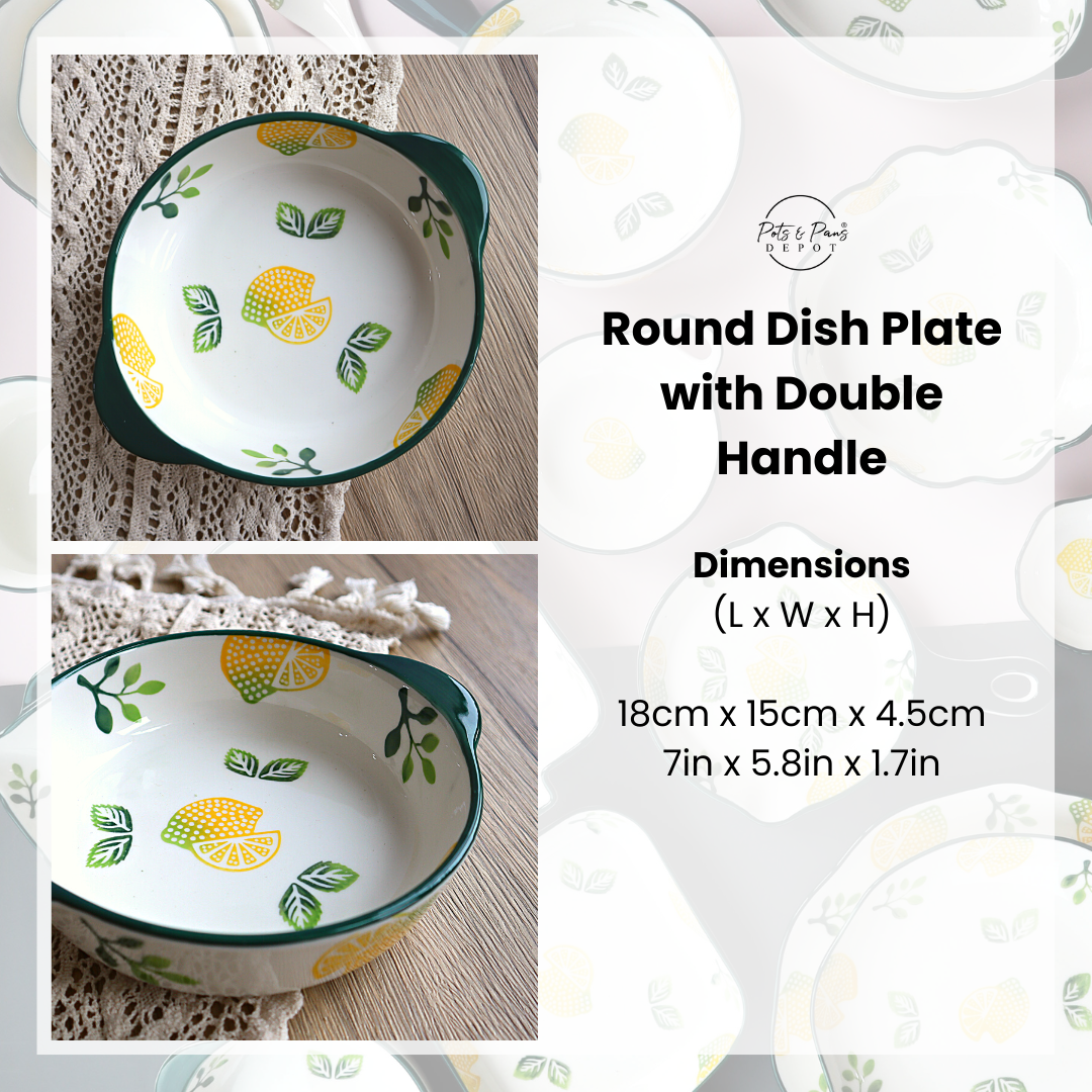 Printed Ceramic Dish: Lemon Series