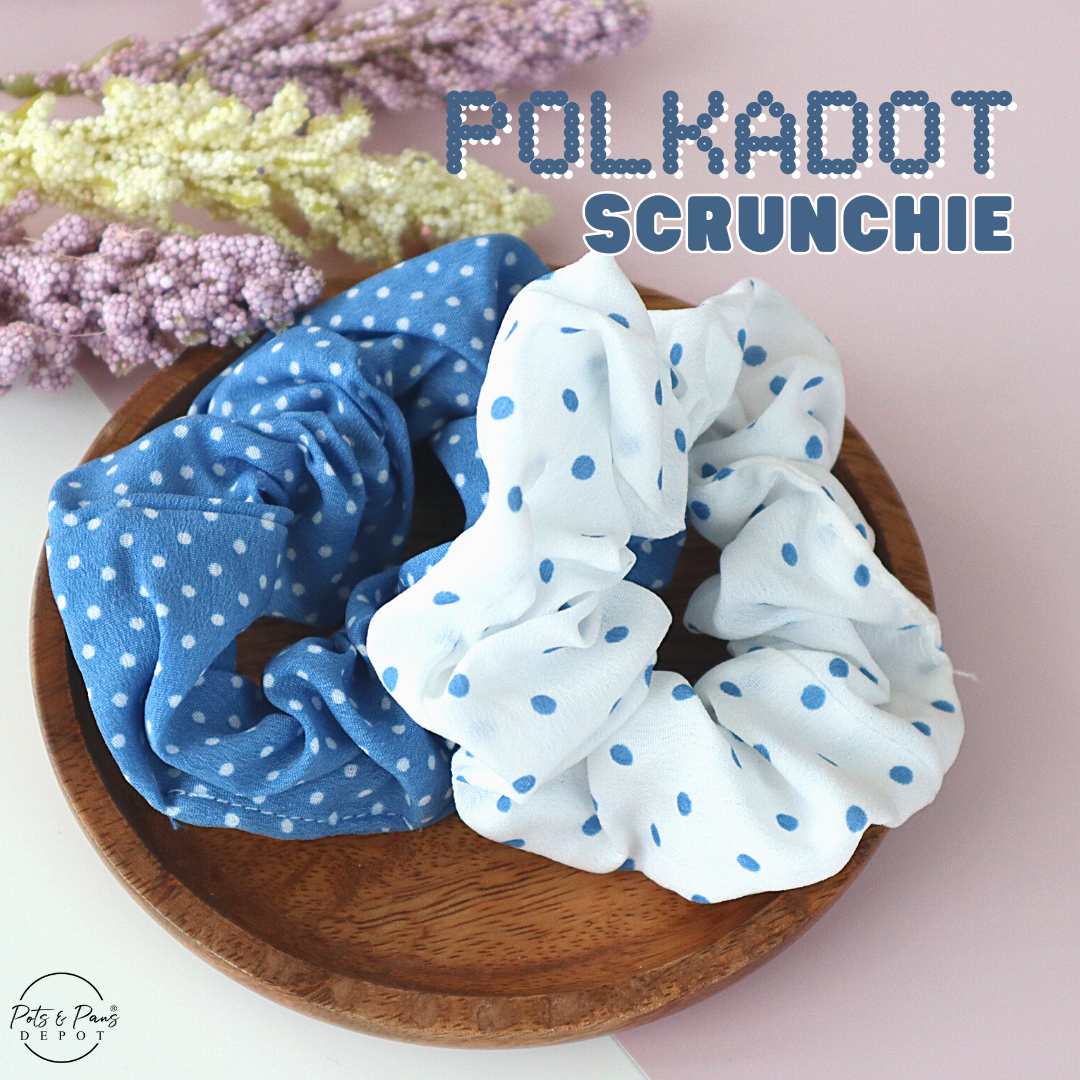 Polka Dot Scrunchie Hair Tie