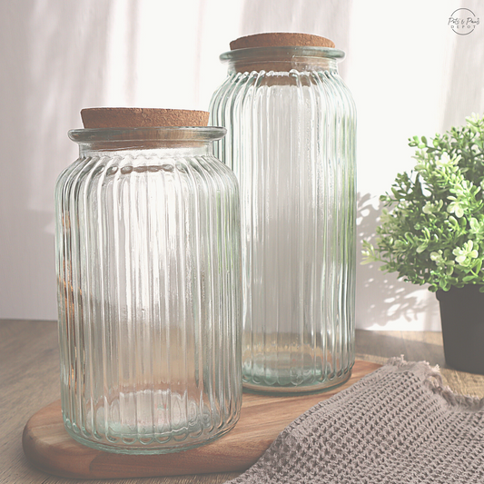 Vintage Style Cork Jar (L)