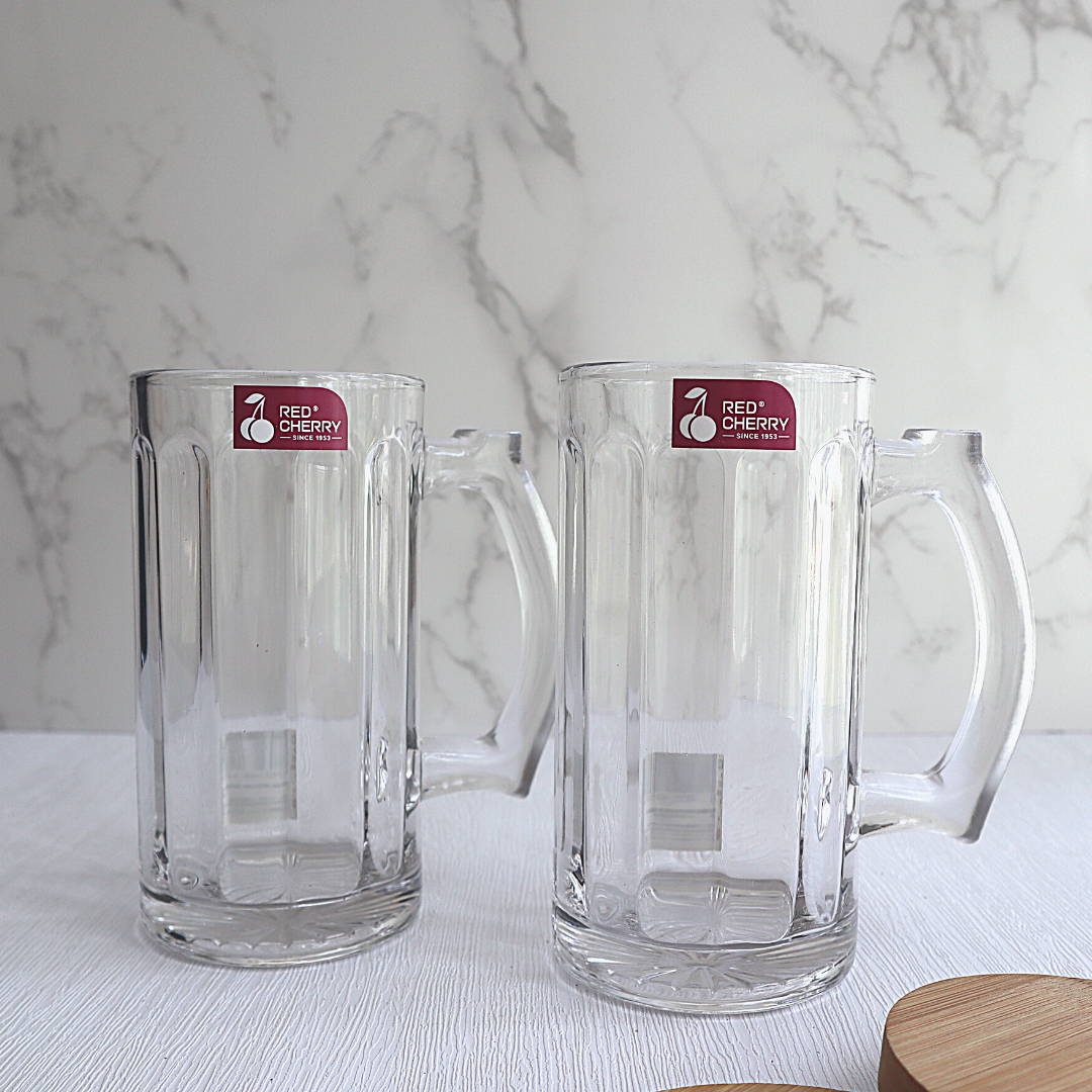 Red Cherry Tall Glass Mug