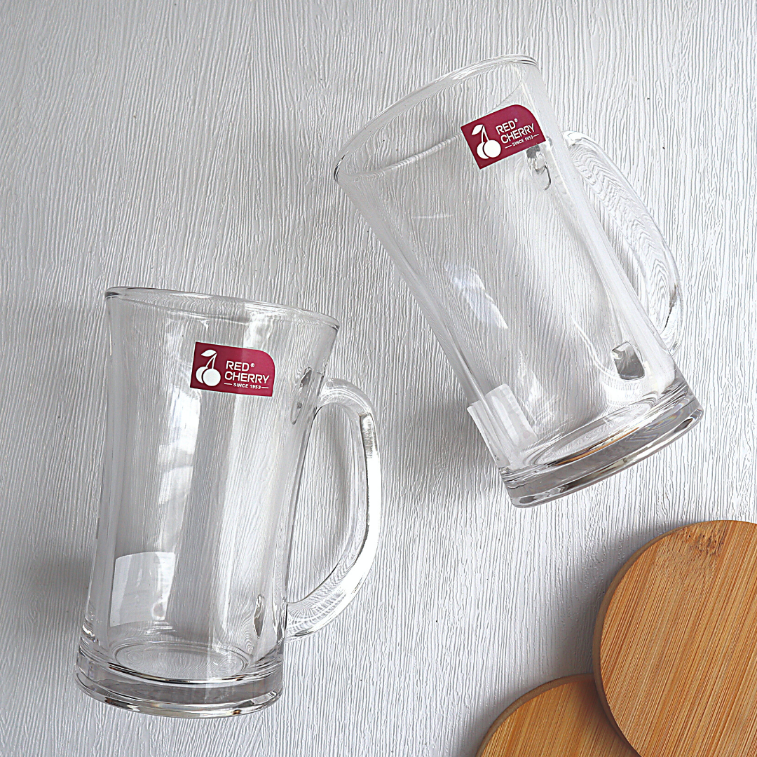 Red Cherry Tall Glass Mug