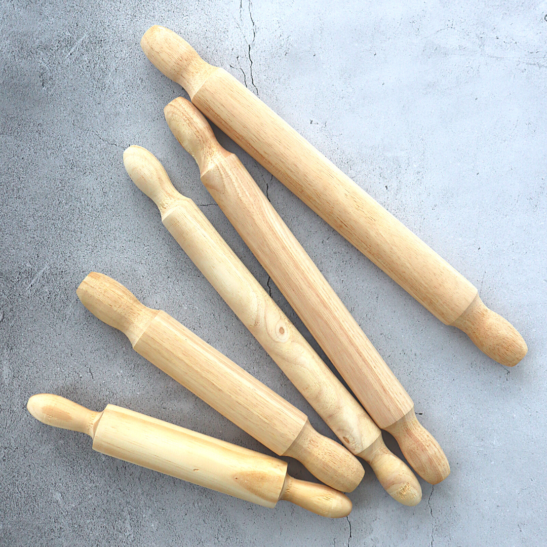 Wooden Rolling Pin with Handle