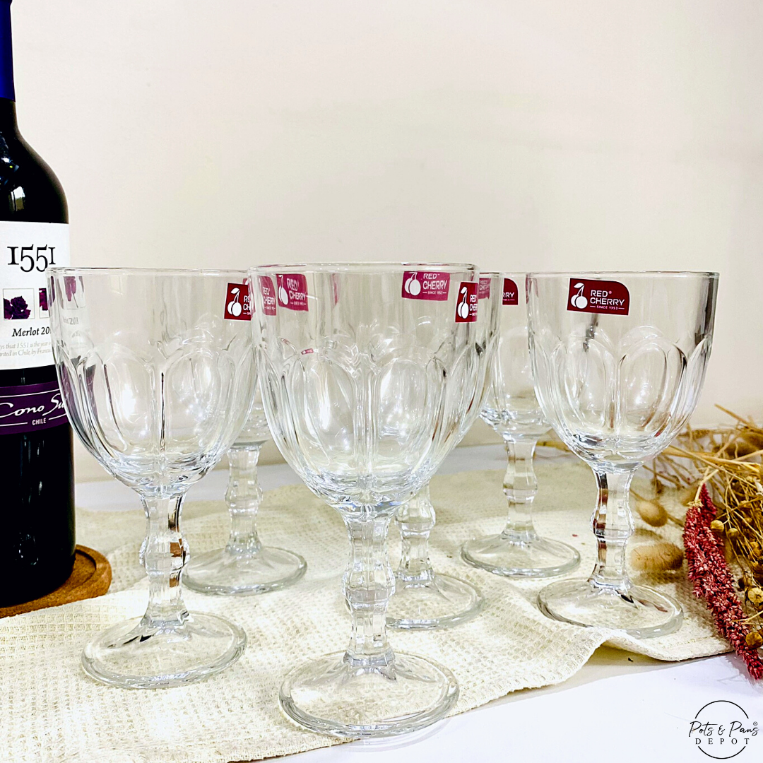 Red Cherry Wine Glass