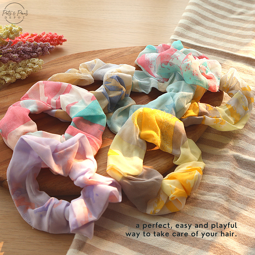 Chiffon Dyed Scrunchie Hair Tie