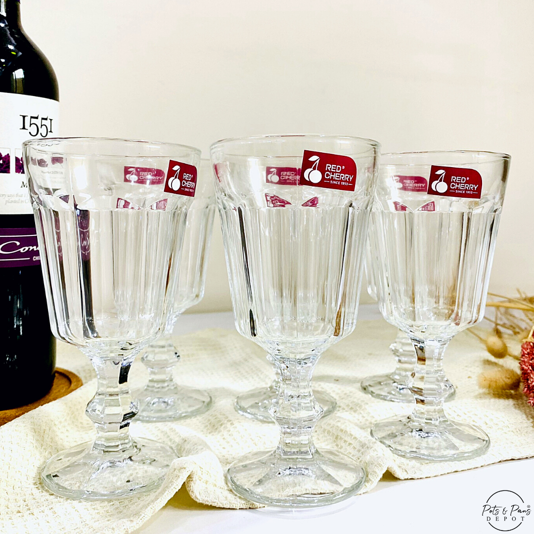 Red Cherry Wine Glass