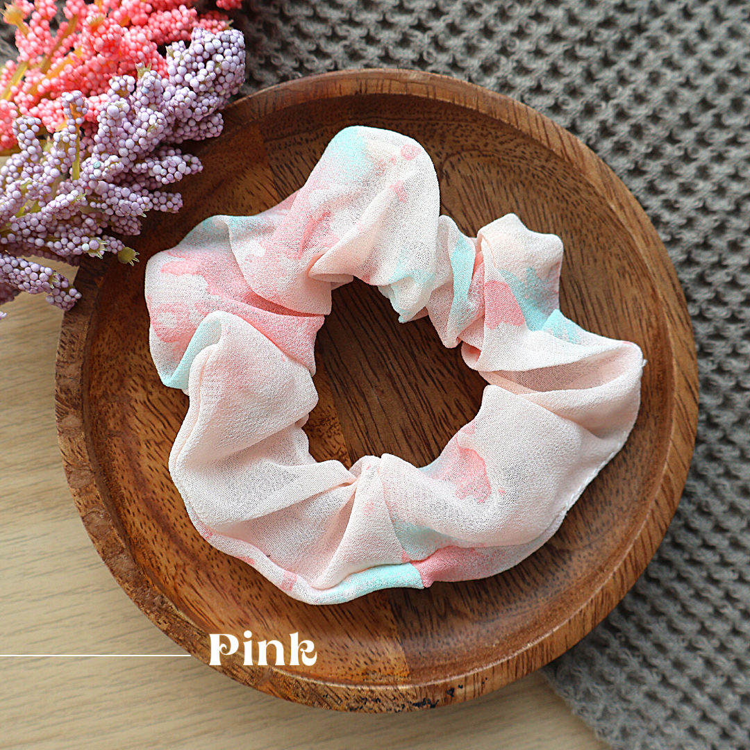 Chiffon Dyed Scrunchie Hair Tie