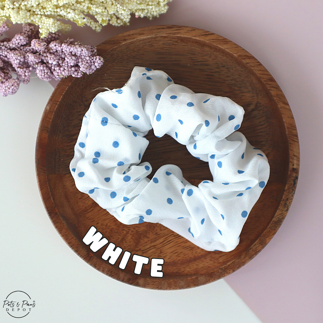 Polka Dot Scrunchie Hair Tie