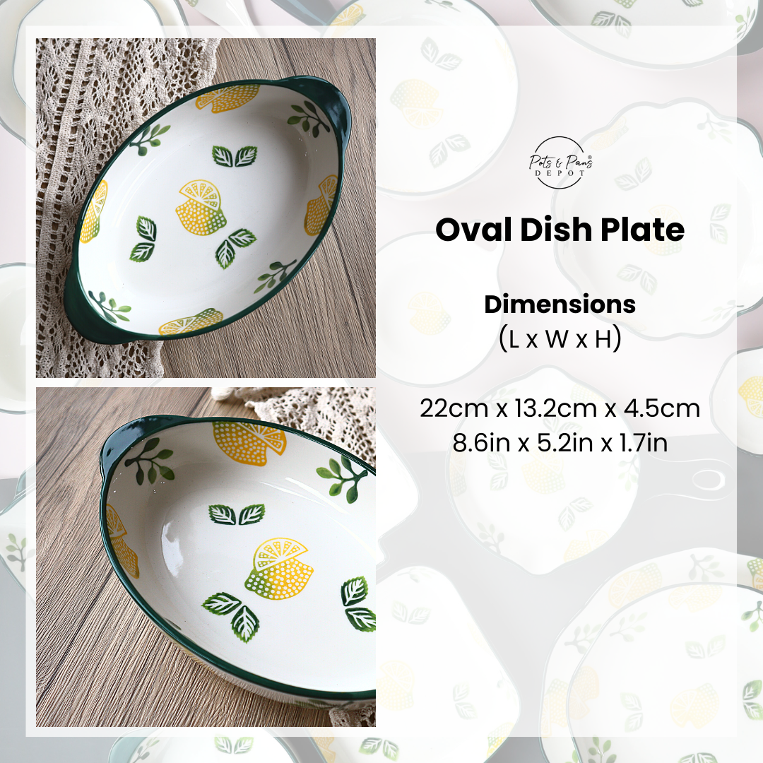 Printed Ceramic Dish: Lemon Series