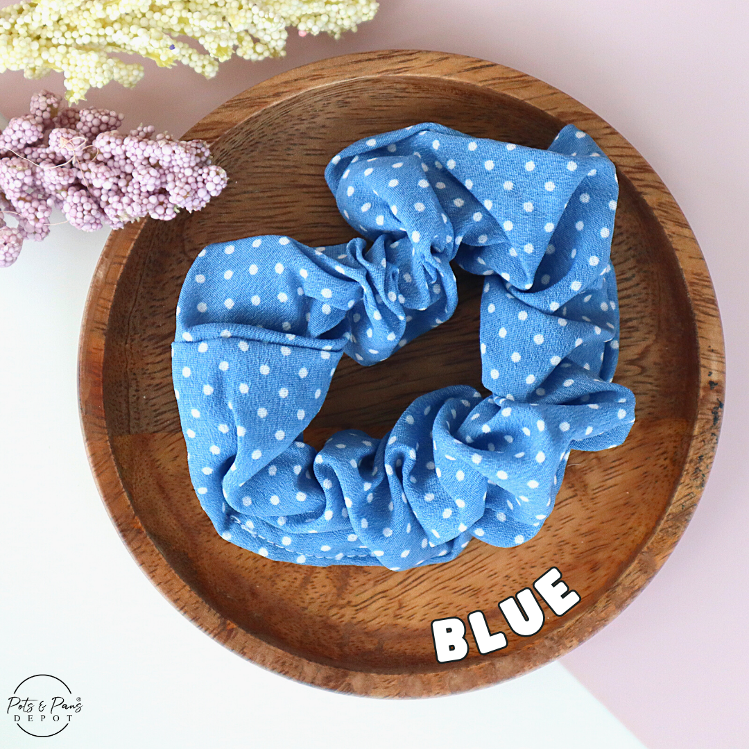 Polka Dot Scrunchie Hair Tie