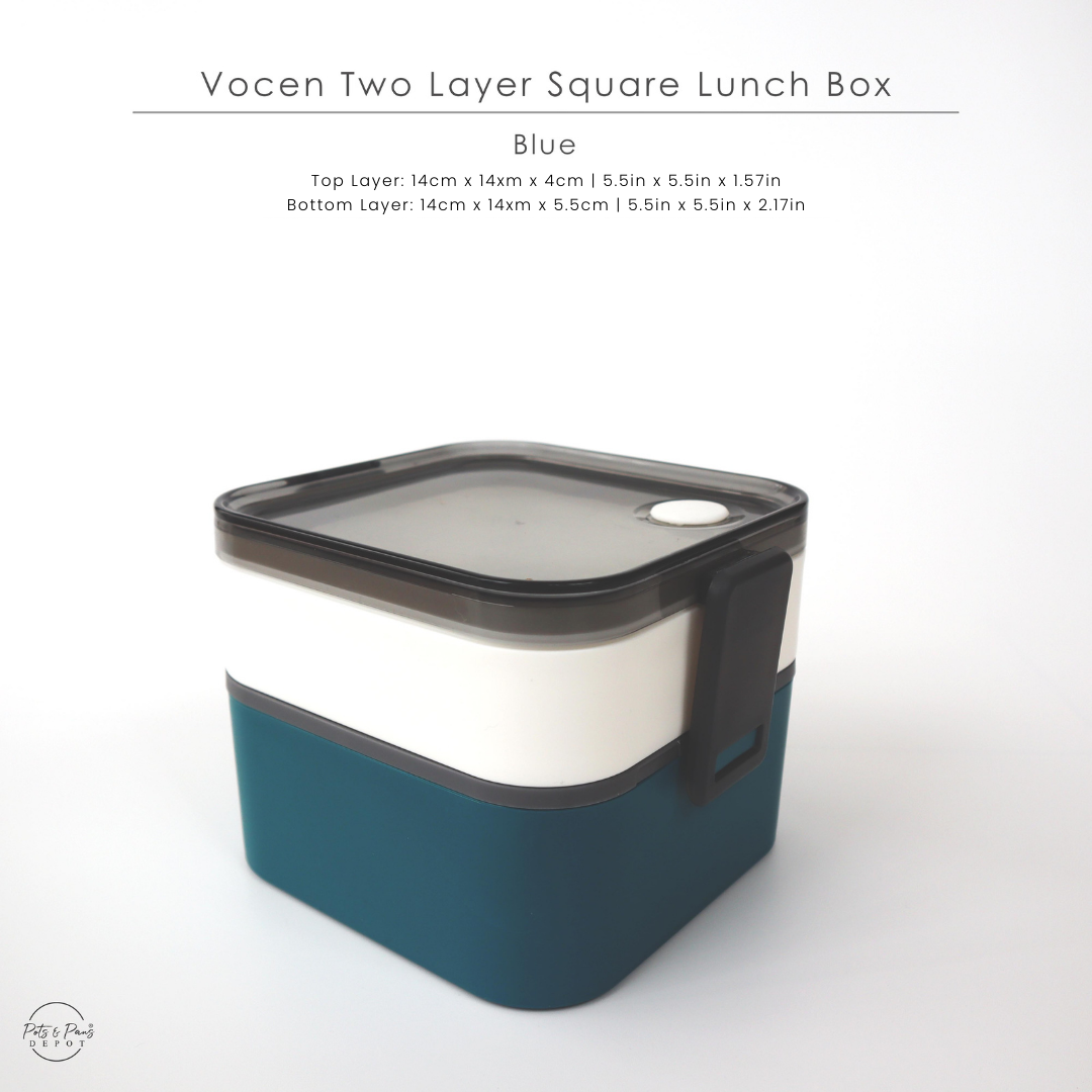 Vocen Two-Layer Square Bento Lunch Box