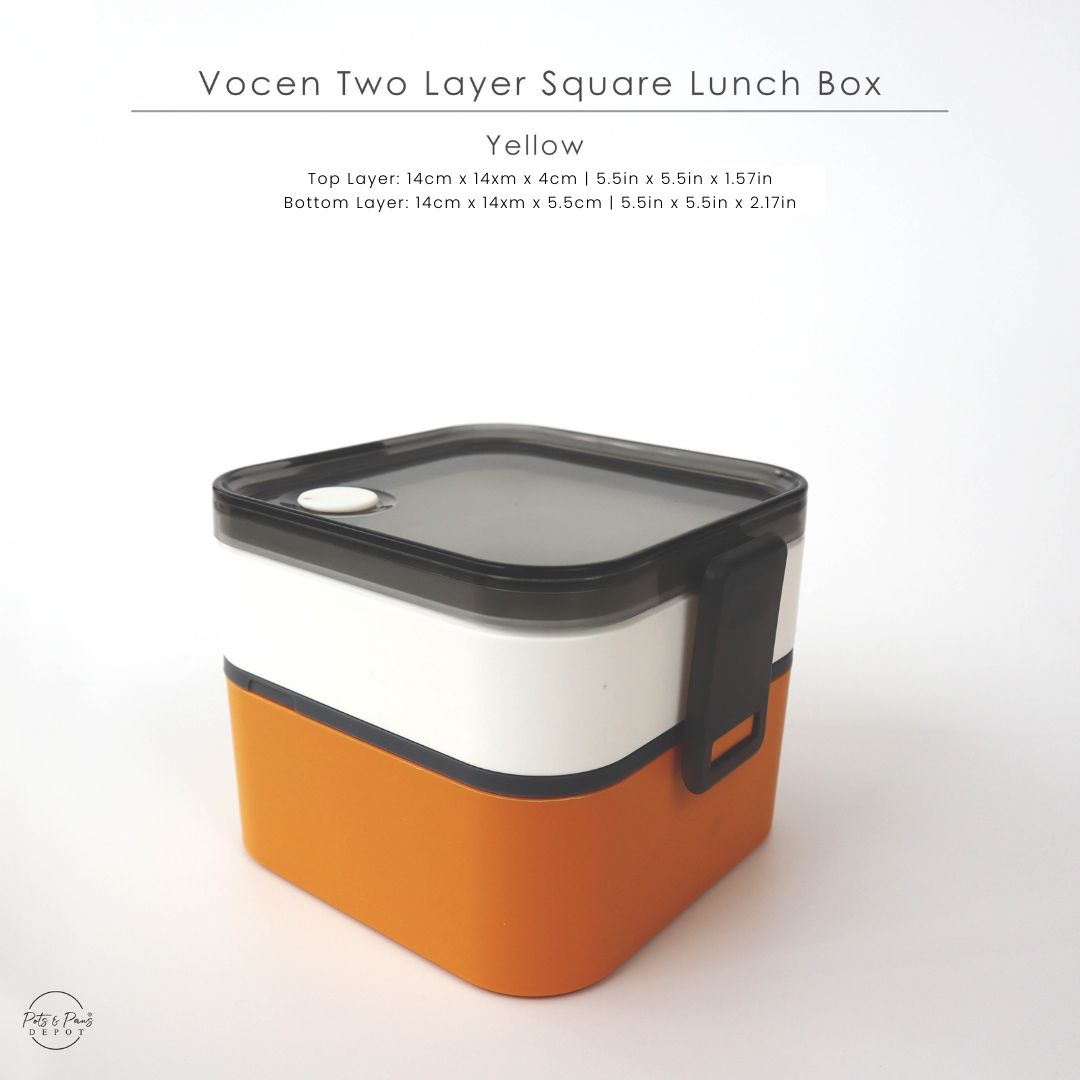 Vocen Two-Layer Square Bento Lunch Box