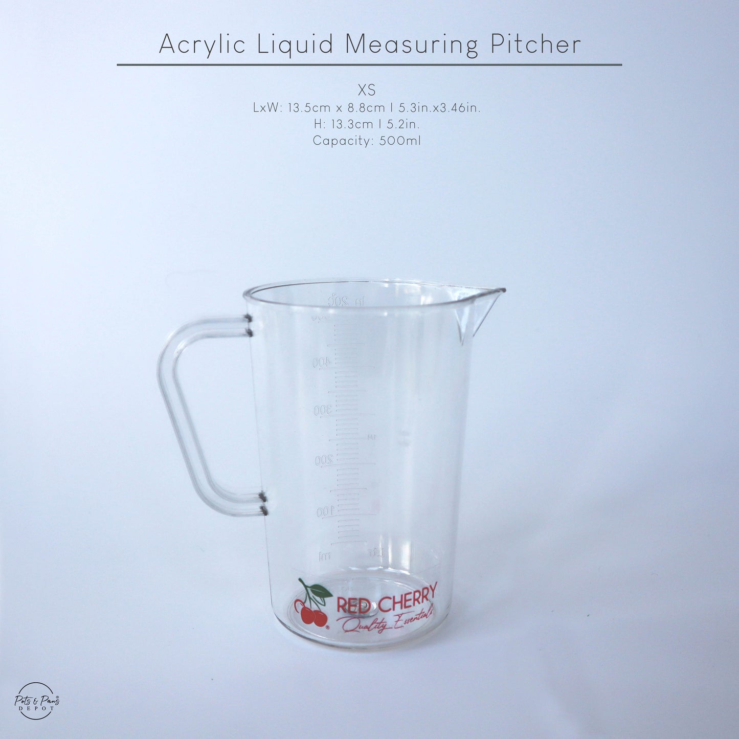 Red Cherry Acrylic Liquid Measuring Pitcher