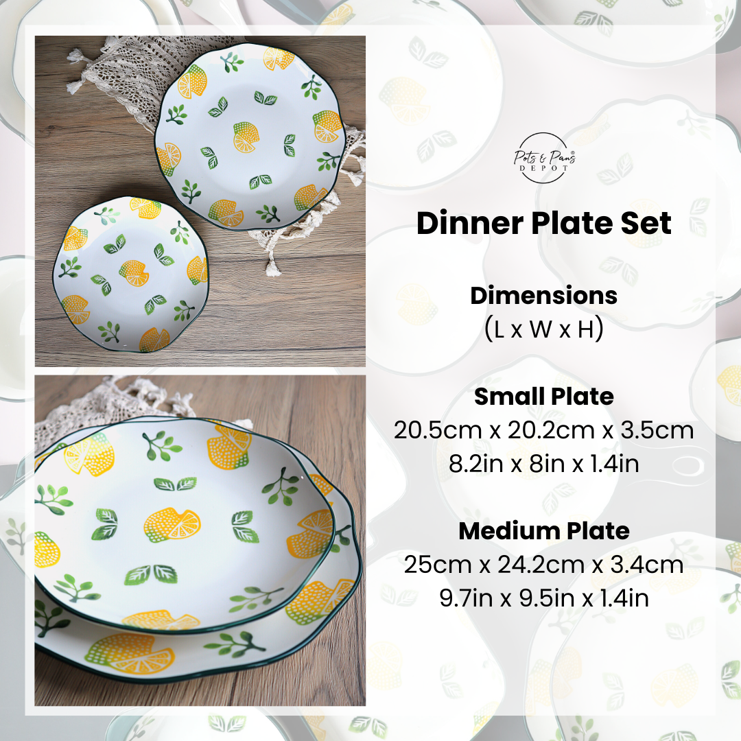 Printed Ceramic Dish: Lemon Series