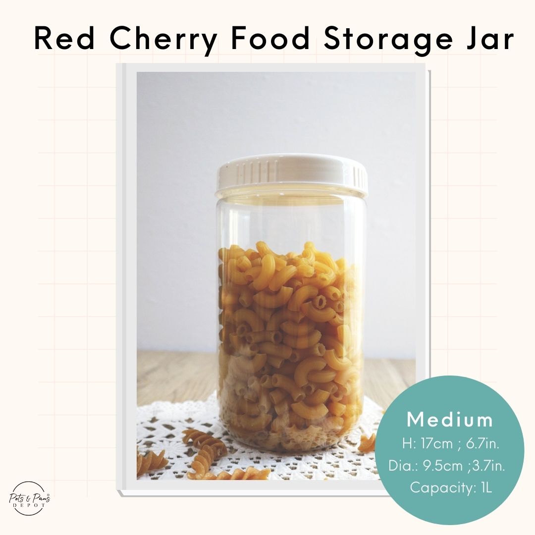 Red Cherry Food Storage Jar