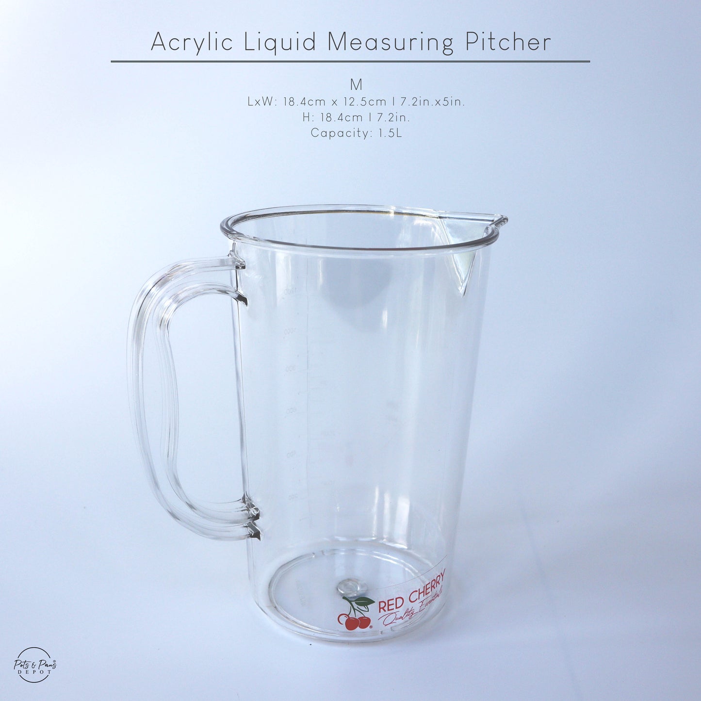 Red Cherry Acrylic Liquid Measuring Pitcher