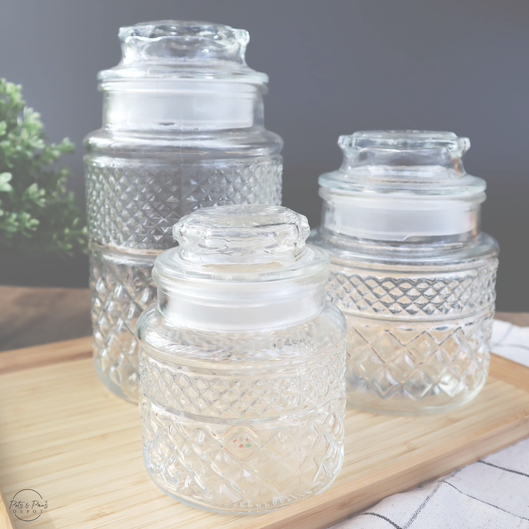 Diamond Airtight Glass Jar