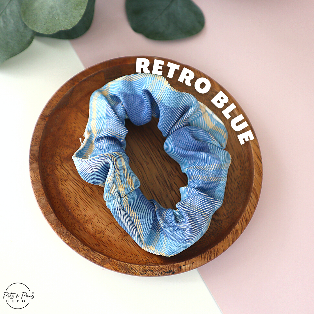 Korean Style Plaid Scrunchie Hair Tie