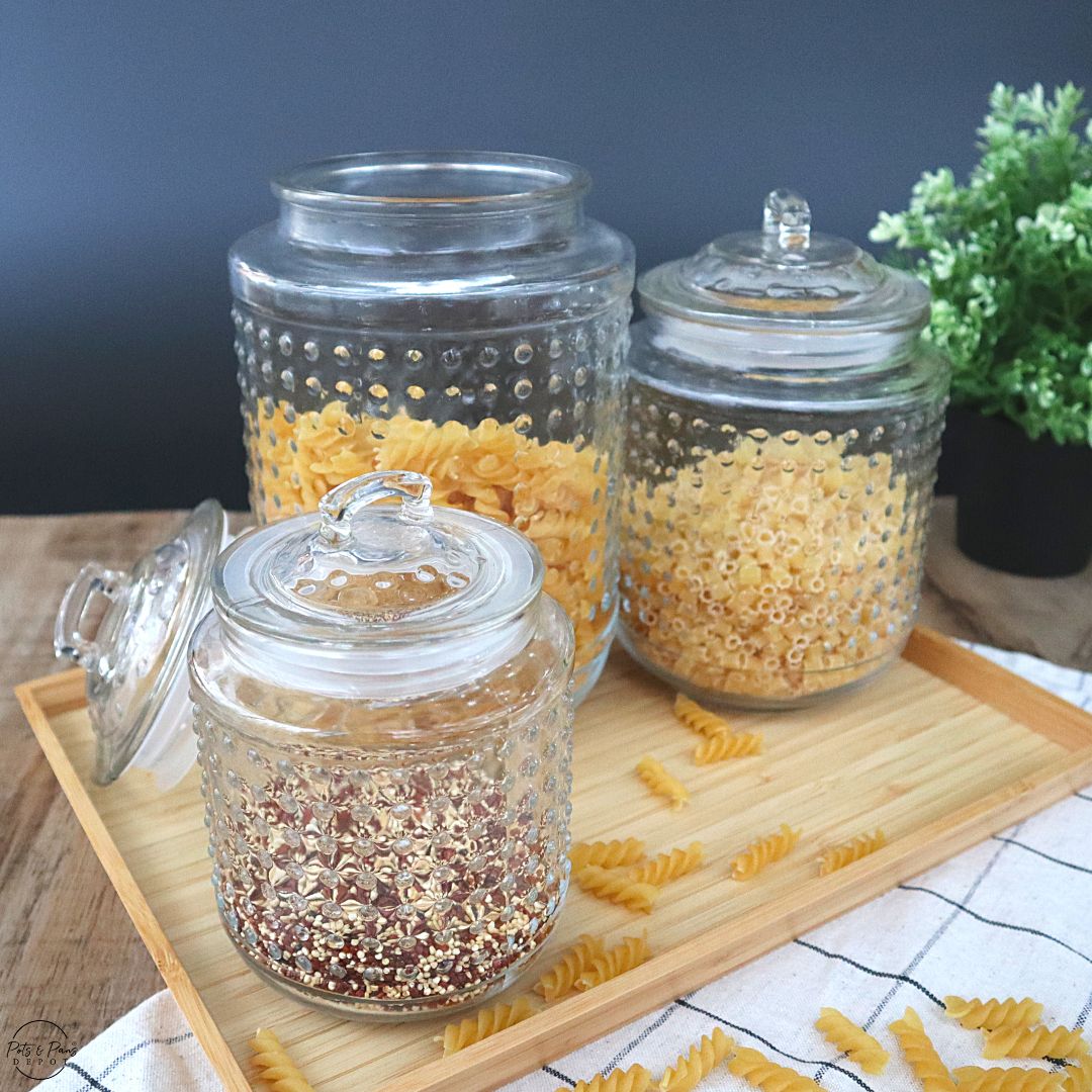 Polka Dot Airtight Glass Jars