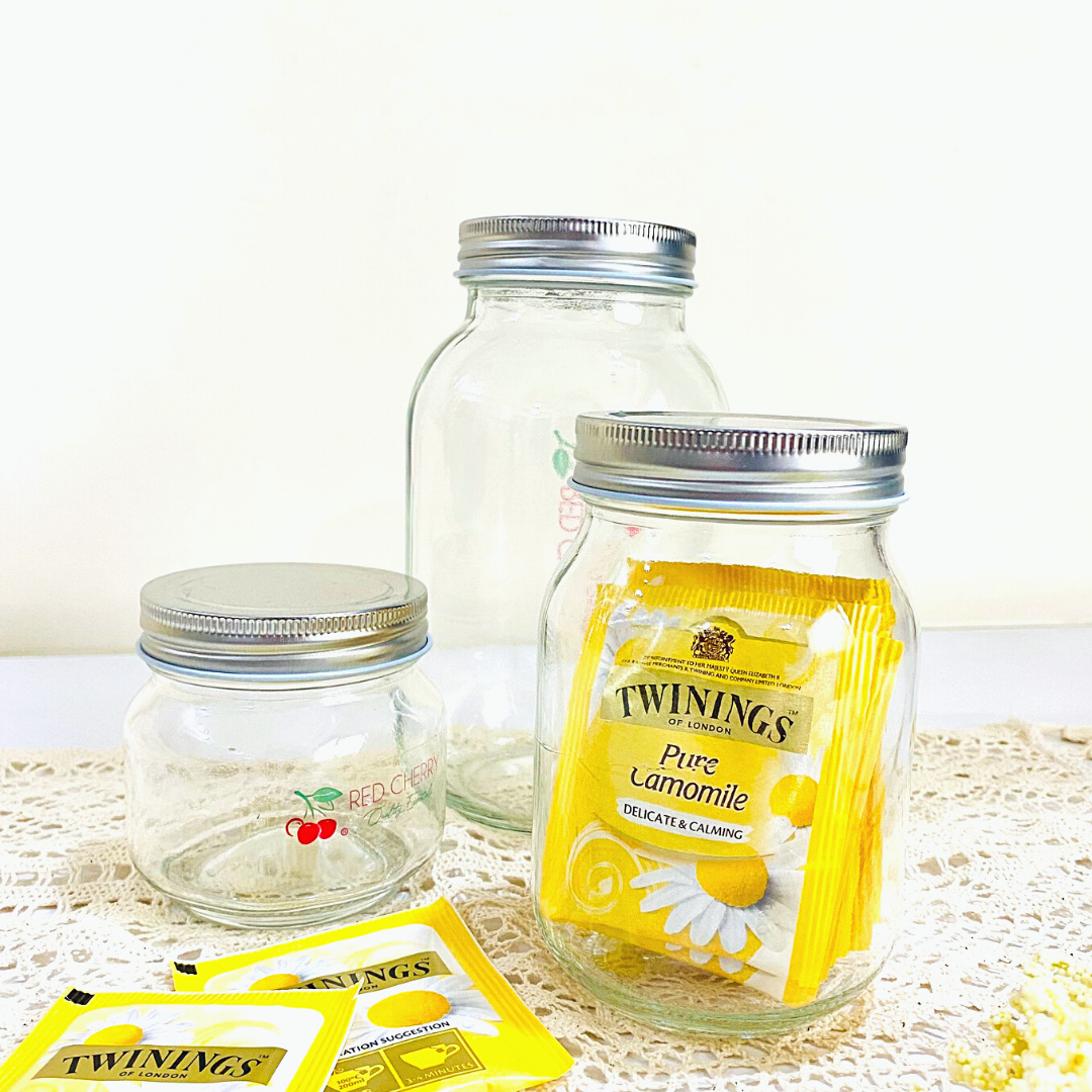 Red Cherry Mason Jar with Silver Lid