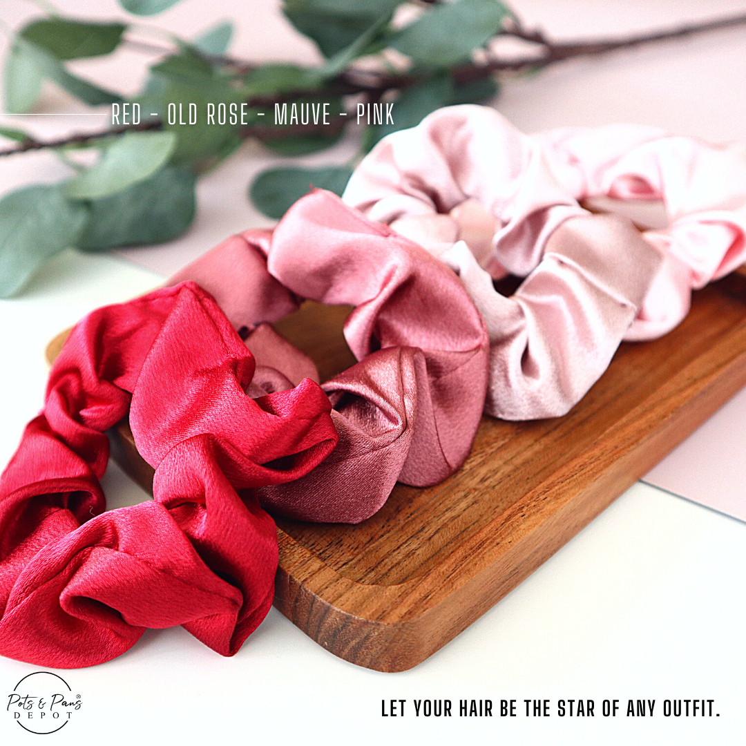 Plain Satin Scrunchie Hair Tie