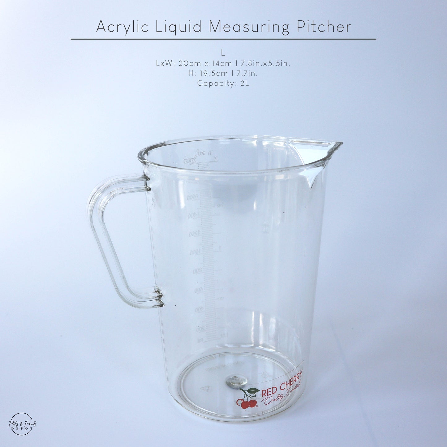 Red Cherry Acrylic Liquid Measuring Pitcher