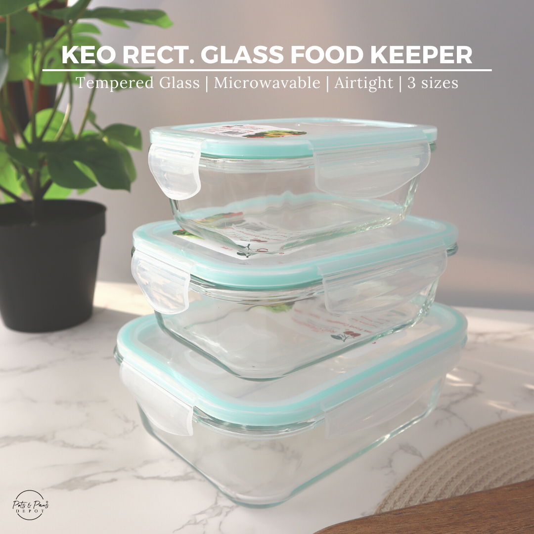 Keo Rect. Glass Food Keeper