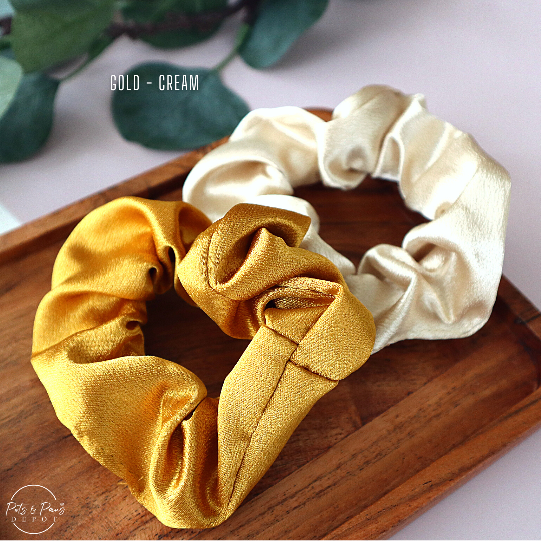 Plain Satin Scrunchie Hair Tie