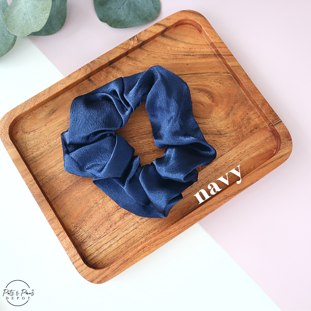 Plain Satin Scrunchie Hair Tie