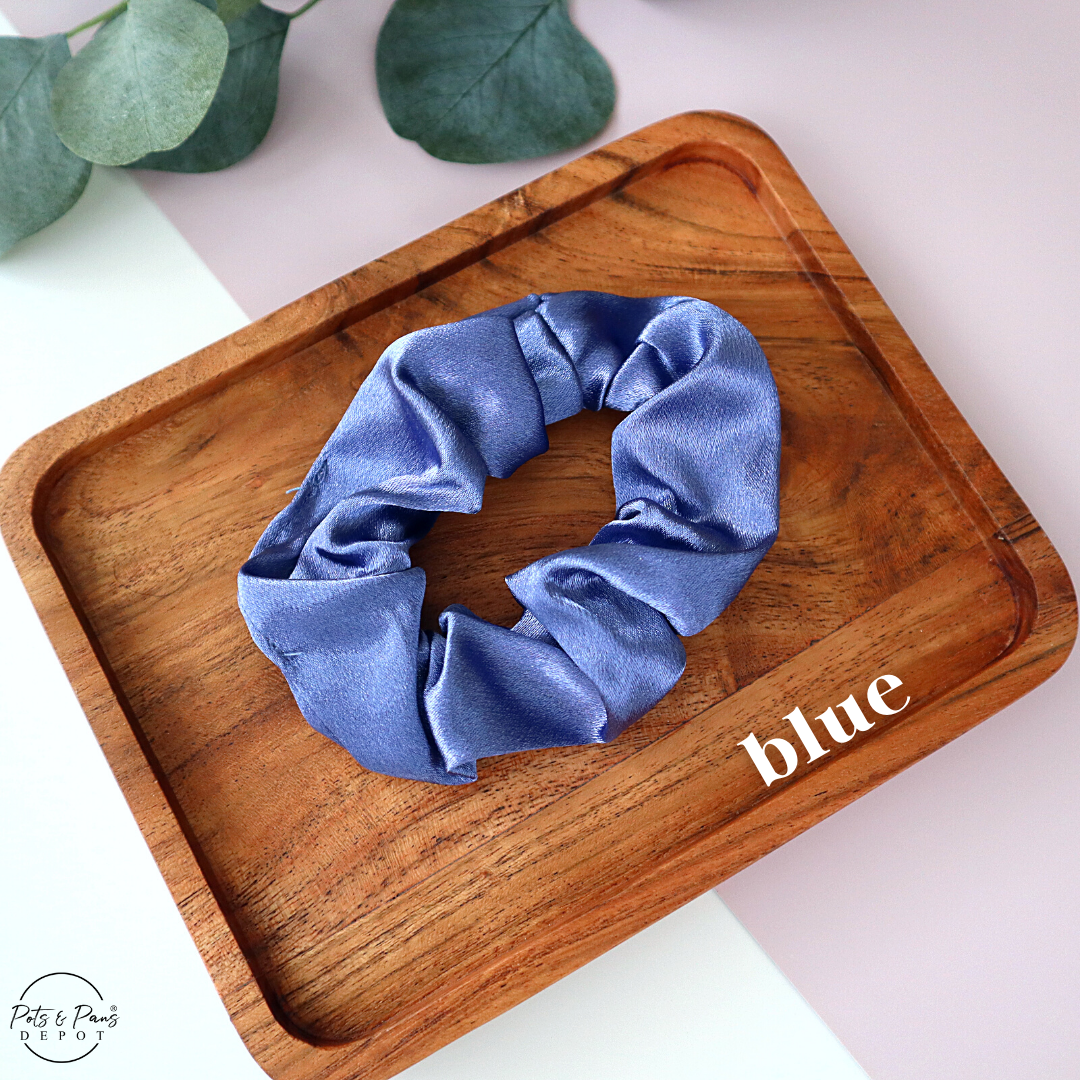 Plain Satin Scrunchie Hair Tie