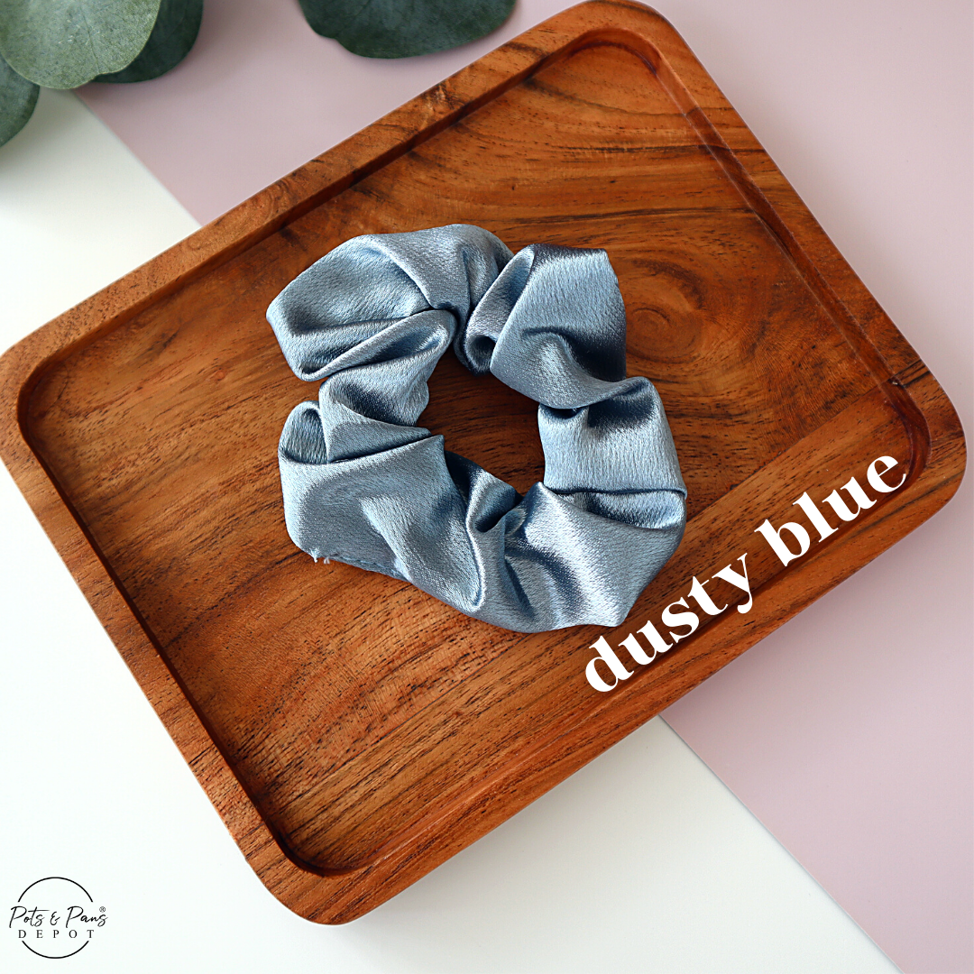 Plain Satin Scrunchie Hair Tie