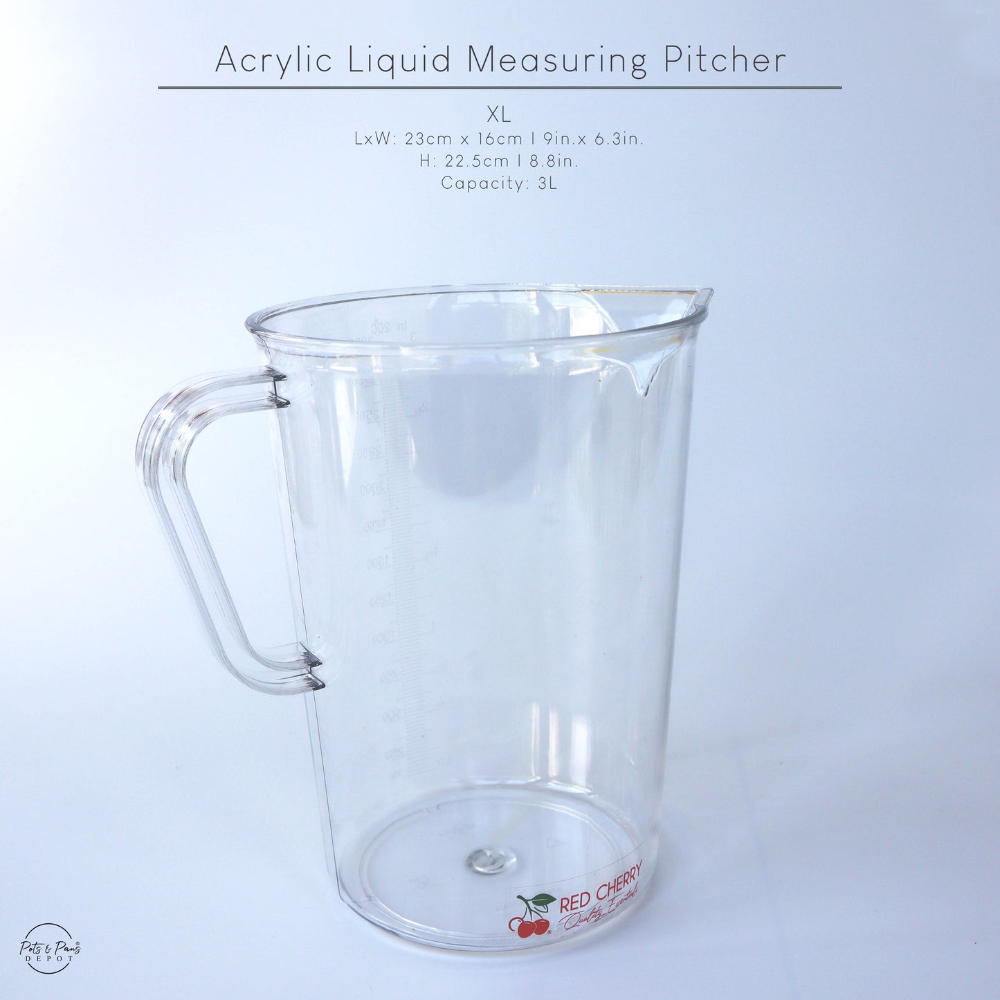 Red Cherry Acrylic Liquid Measuring Pitcher