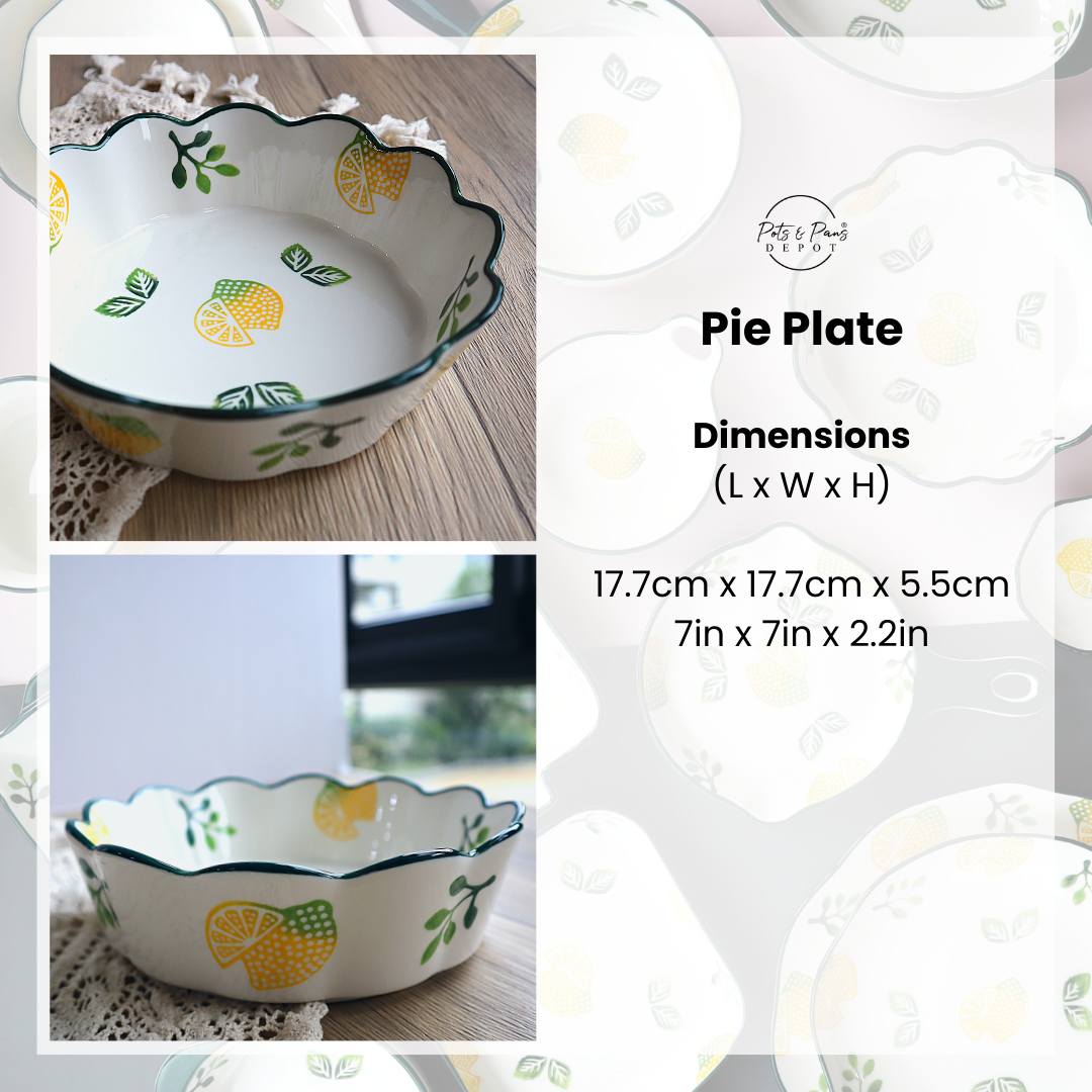 Printed Ceramic Dish: Lemon Series