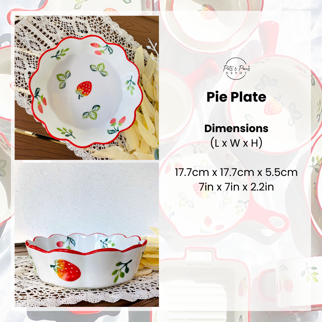 Printed Ceramic Dish: Strawberry Series