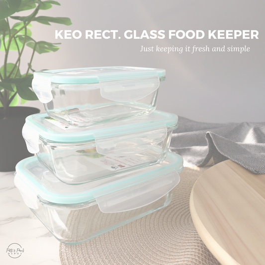 Keo Rect. Glass Food Keeper