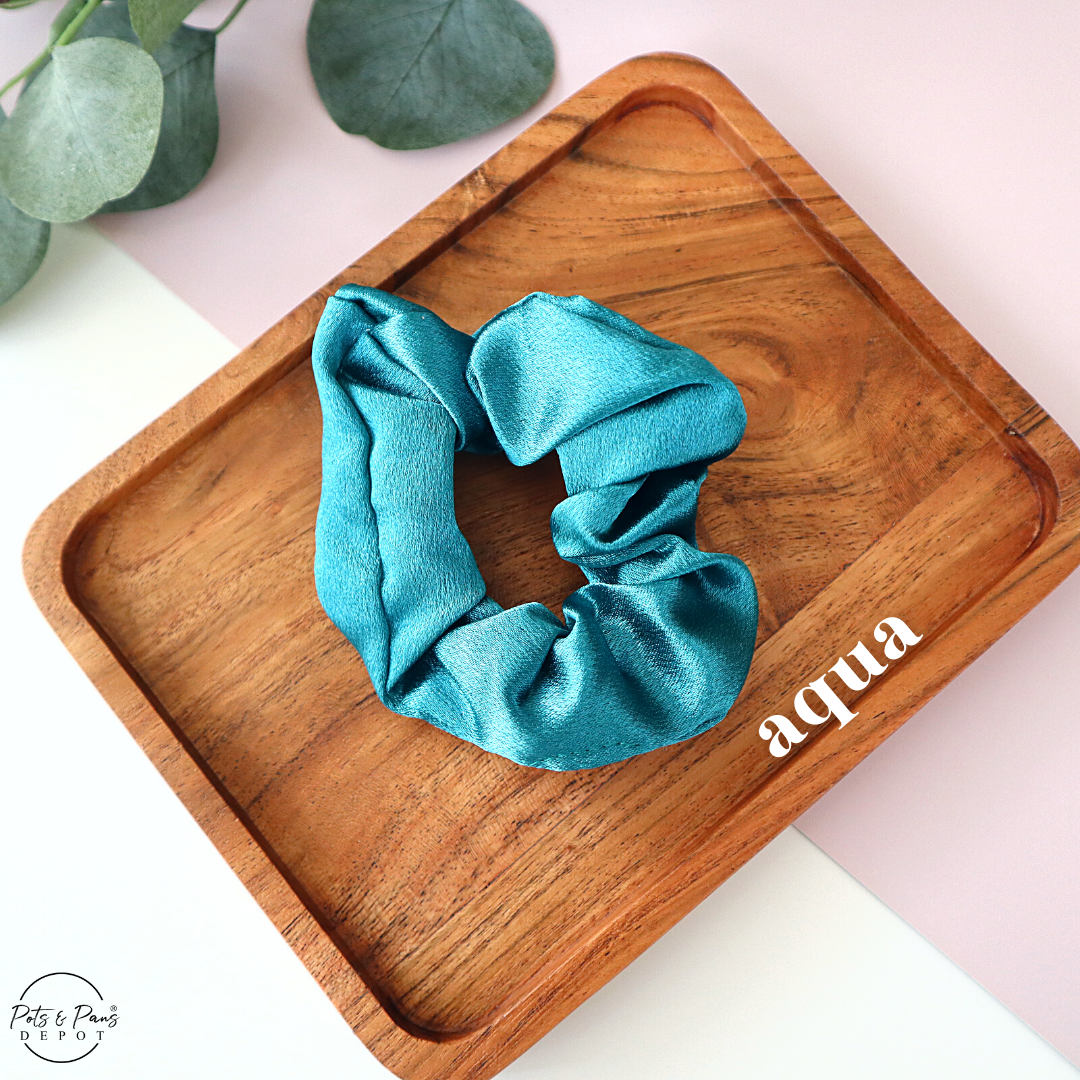 Plain Satin Scrunchie Hair Tie