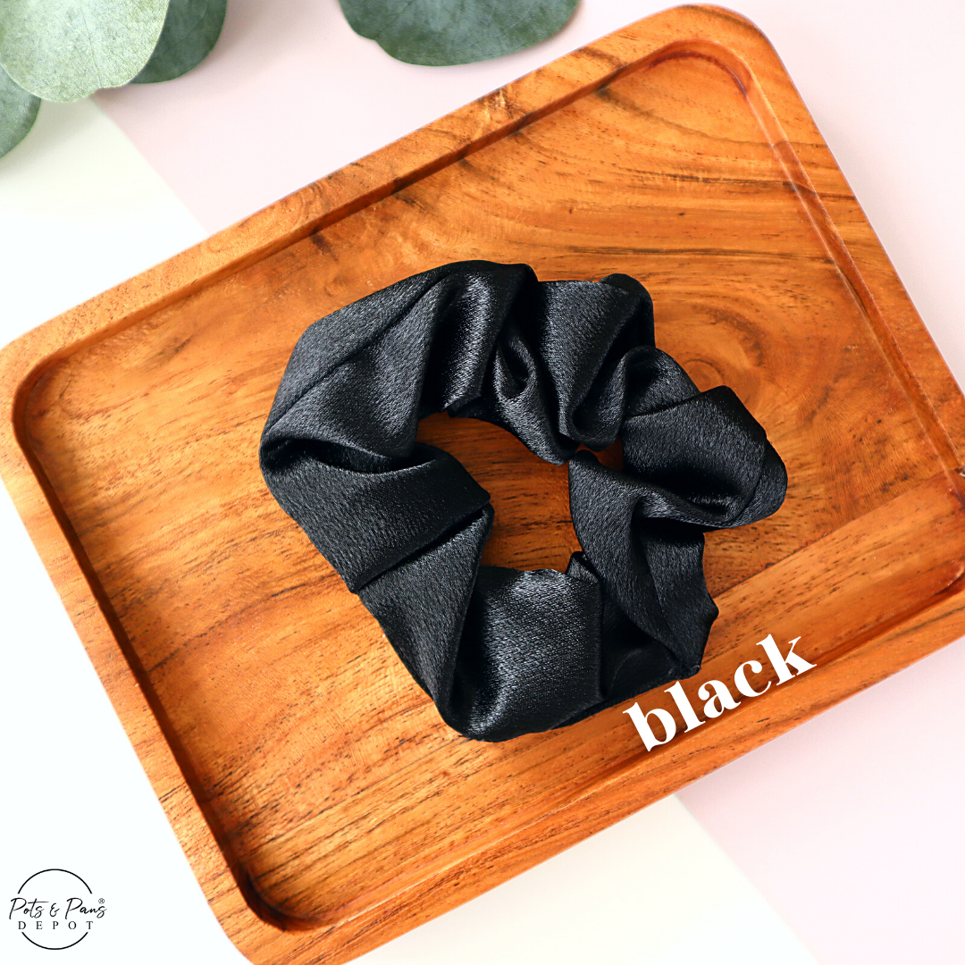 Plain Satin Scrunchie Hair Tie