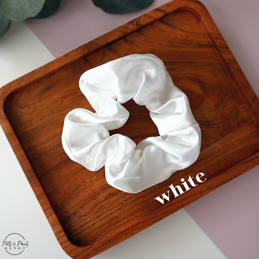 Plain Satin Scrunchie Hair Tie