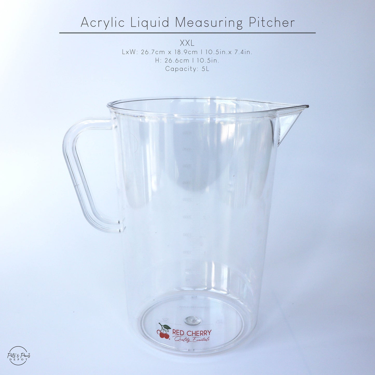 Red Cherry Acrylic Liquid Measuring Pitcher