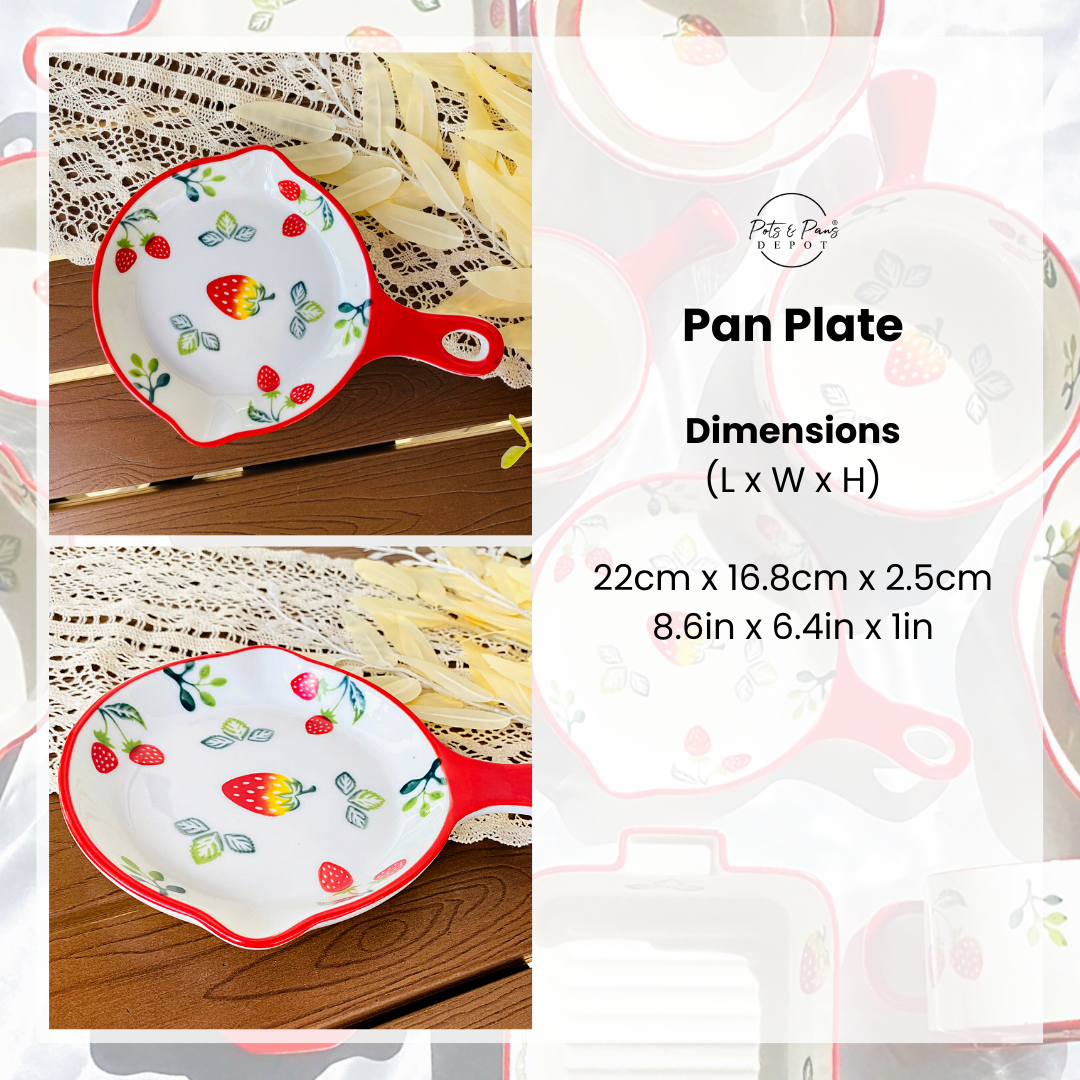 Printed Ceramic Dish: Strawberry Series