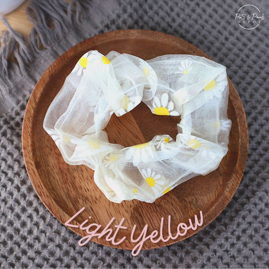 Tulle Daisy Scrunchie Hair Tie