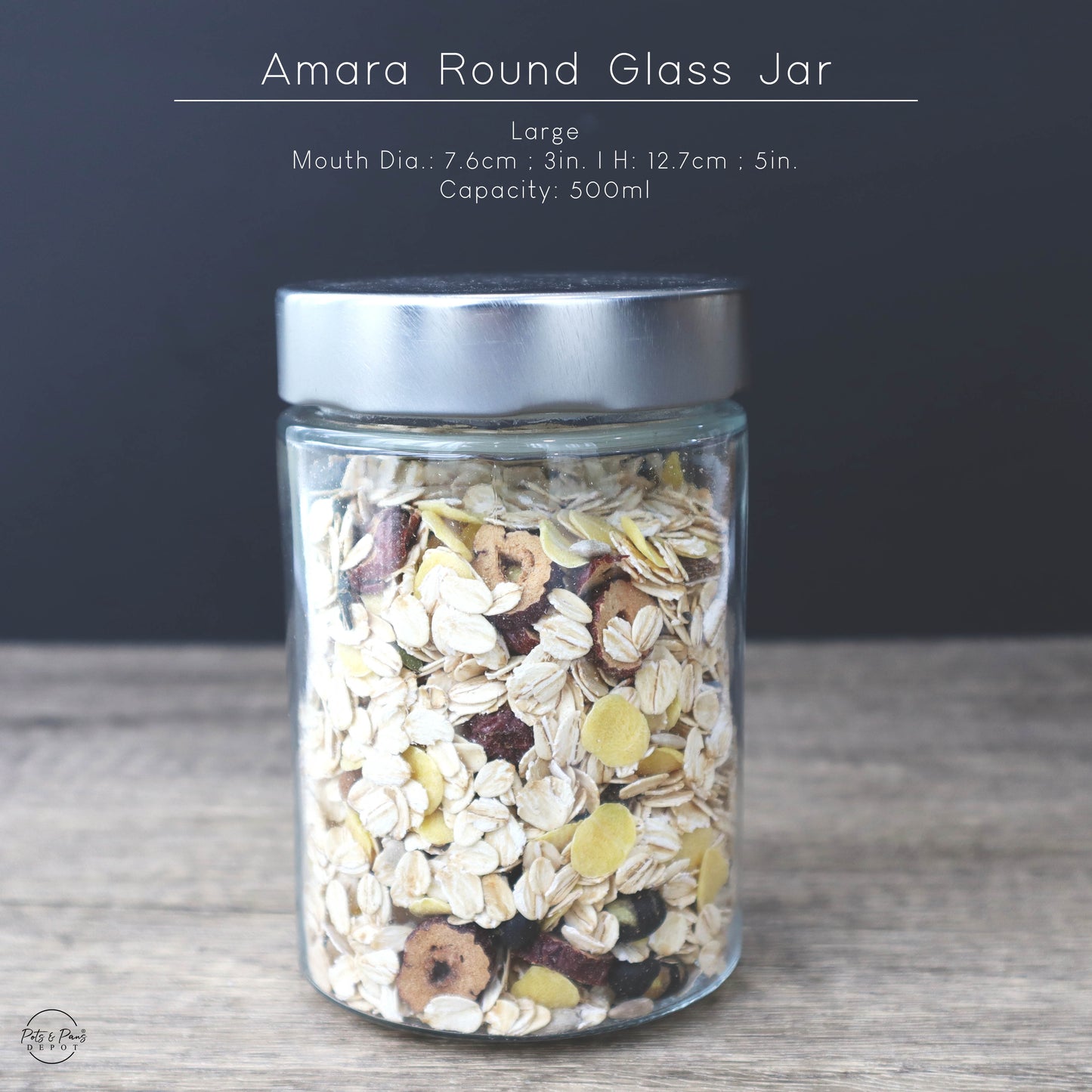 Amara Round Glass Jar