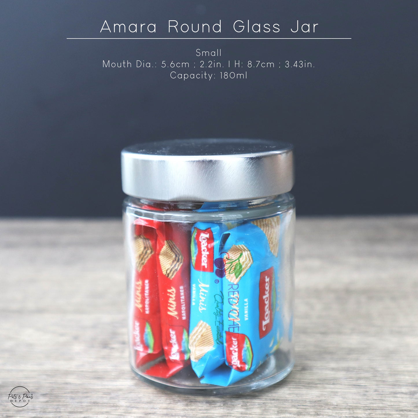 Amara Round Glass Jar